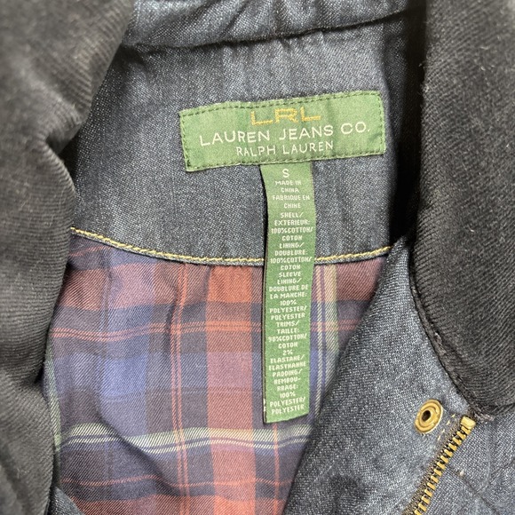 Vintage Ralph Lauren Quilted L Lauren Jeans Denim Blue Jacket Women's Sz Small - Picture 2 of 13